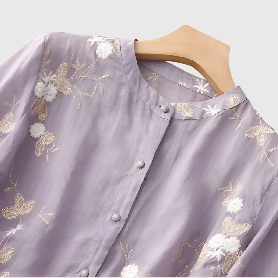 Nellie™ | Chic Floral Embroidered Top