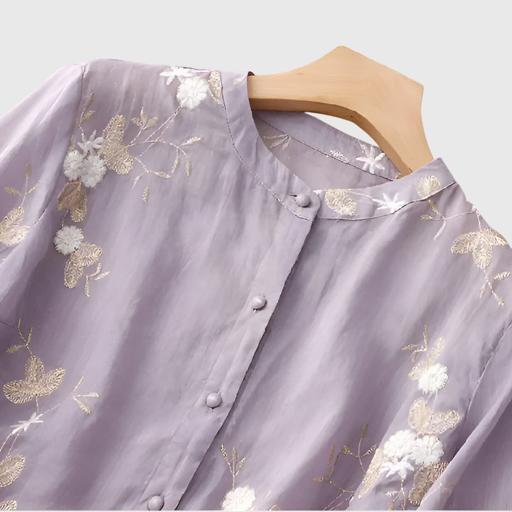 Nellie™ | Chic Floral Embroidered Top