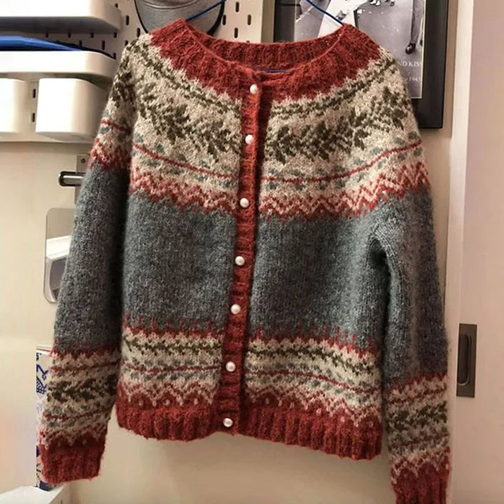 Atasha | Retro Icelandic Knit Cardigan