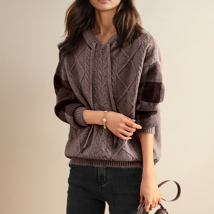 Leonie | Hooded Jacquard Sweater