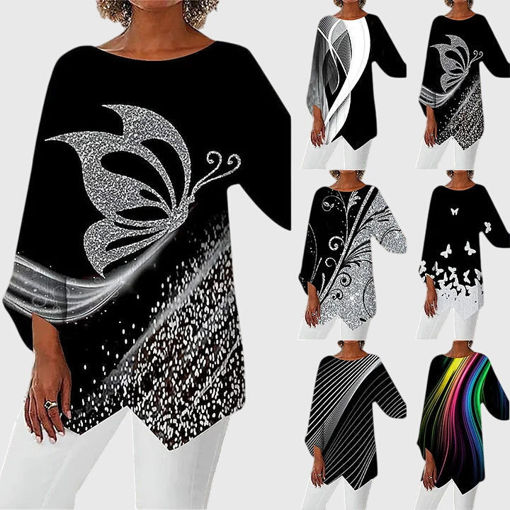 Alayah™ | Chic Crew Neck Blouse