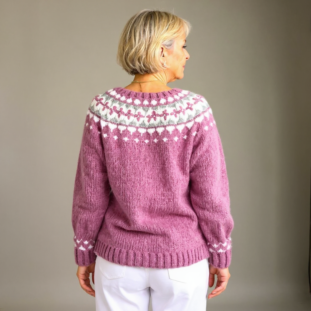 Maya | Retro Icelandic Knit Cardigan