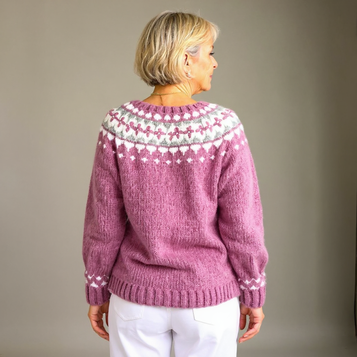 Maya | Retro Icelandic Knit Cardigan