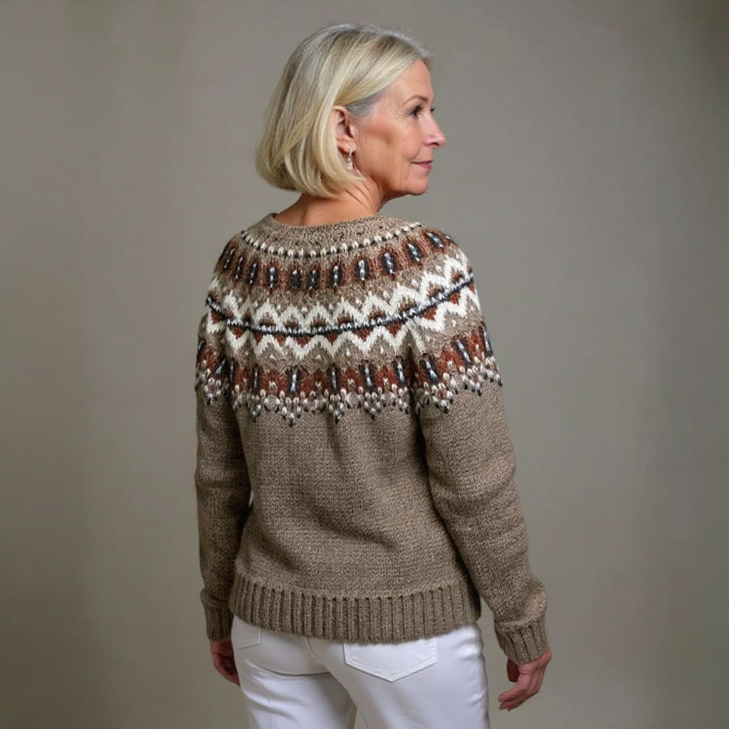 Adeline | Retro Icelandic Knit Cardigan