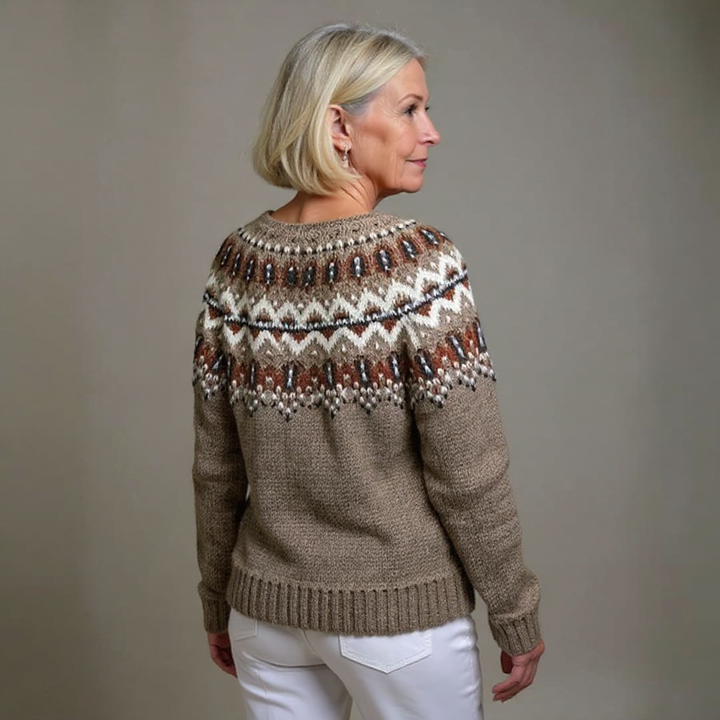Adeline | Retro Icelandic Knit Cardigan