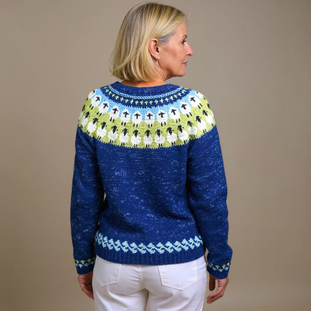 Sophie | Retro Icelandic Knit Cardigan