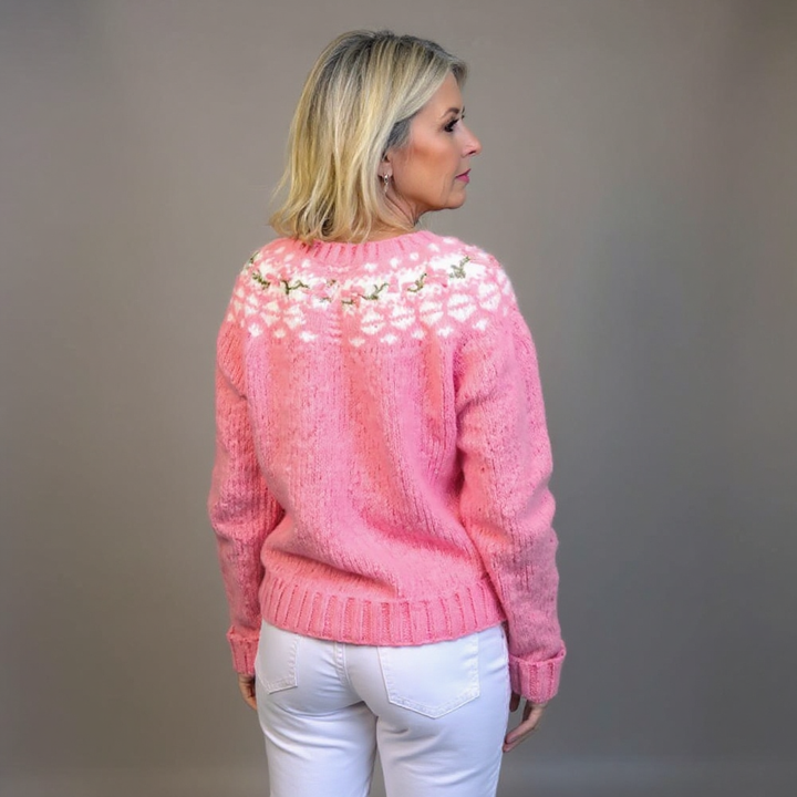 Vivian | Retro Icelandic Knit Cardigan