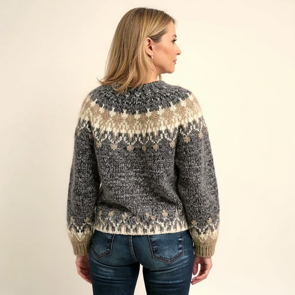 Samantha | Retro Icelandic Knit Sweater