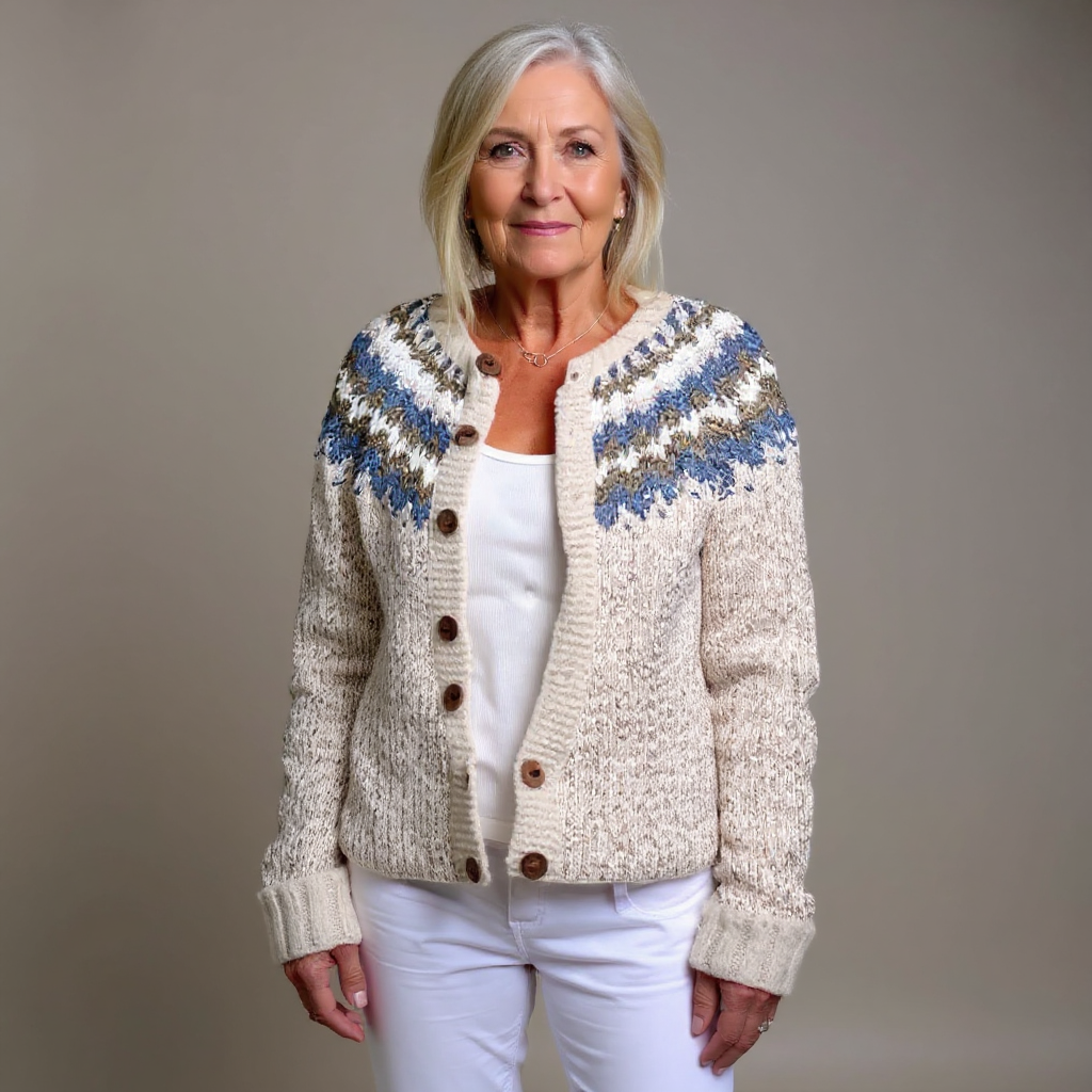 Peyton | Retro Icelandic Knit Cardigan