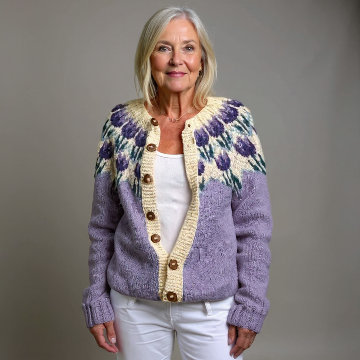 Josephine | Retro Icelandic Knit Cardigan