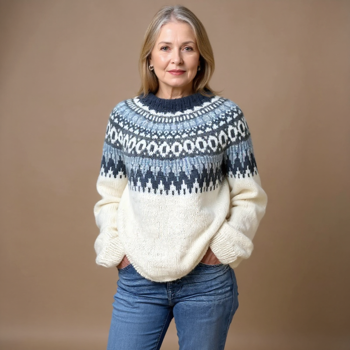 Maecey | Retro Icelandic Knit Sweater