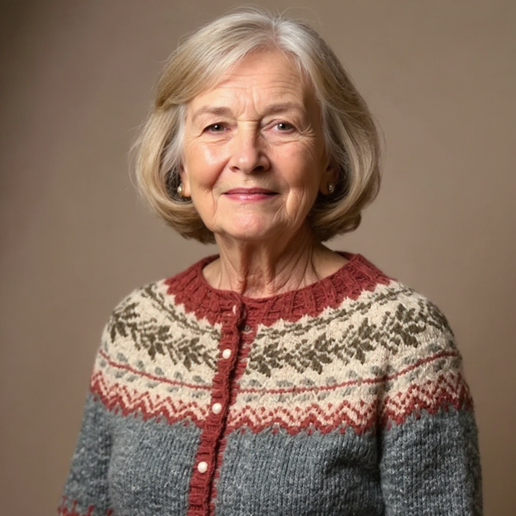 Atasha | Retro Icelandic Knit Cardigan