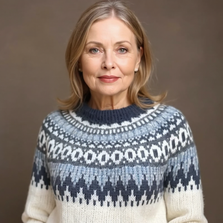 Maecey | Retro Icelandic Knit Sweater