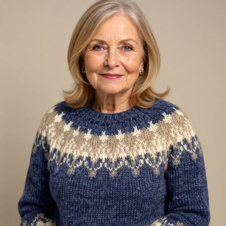 Samantha | Retro Icelandic Knit Sweater