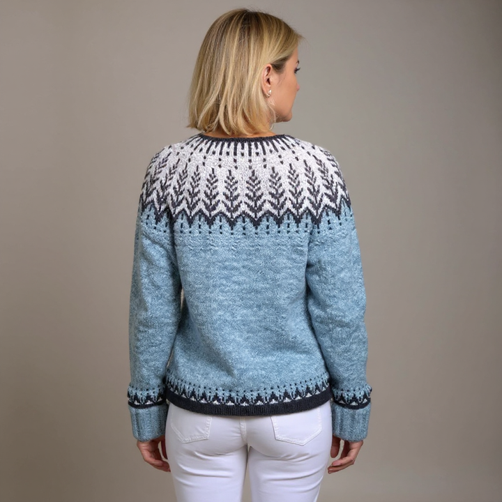 Clara | Retro Icelandic Knit Cardigan
