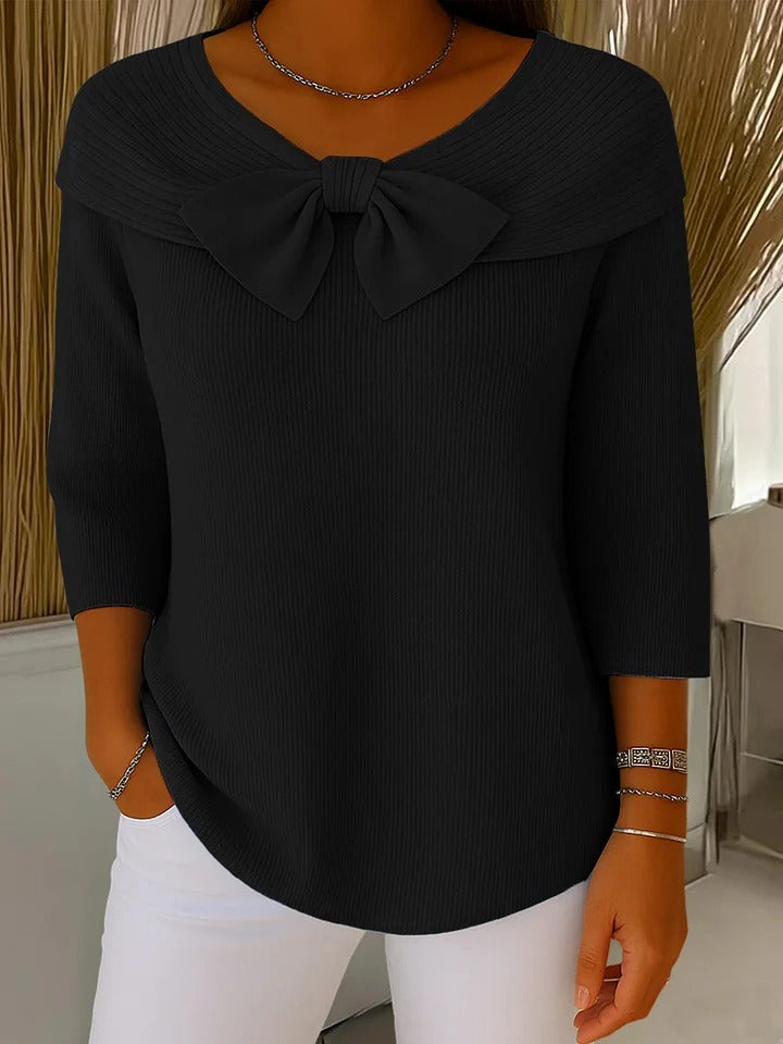 Elodie Bow-Embellished Sweater