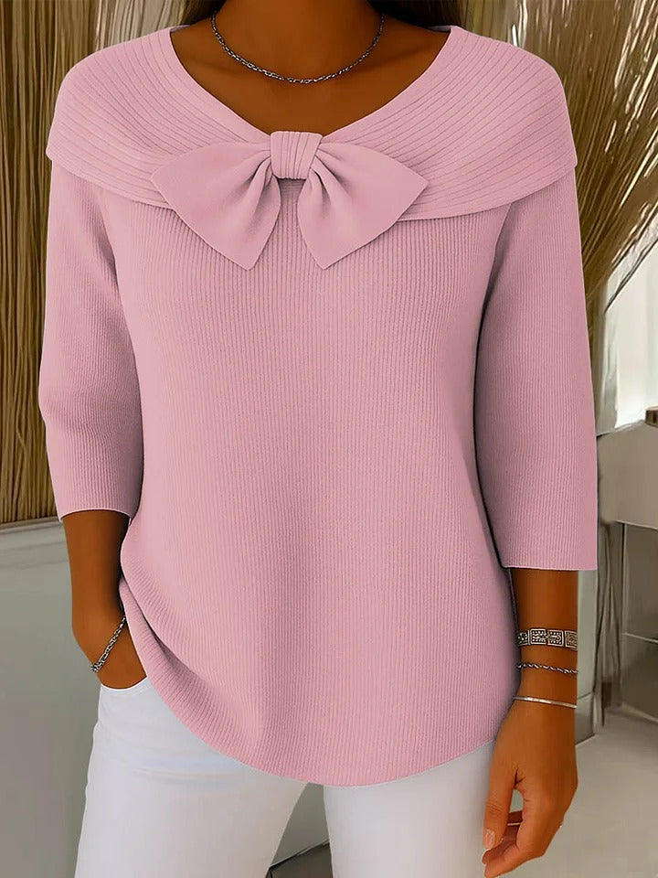Elodie Bow-Embellished Sweater