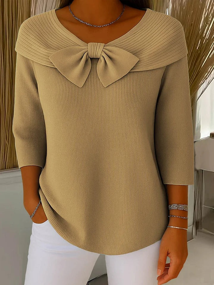 Elodie Bow-Embellished Sweater