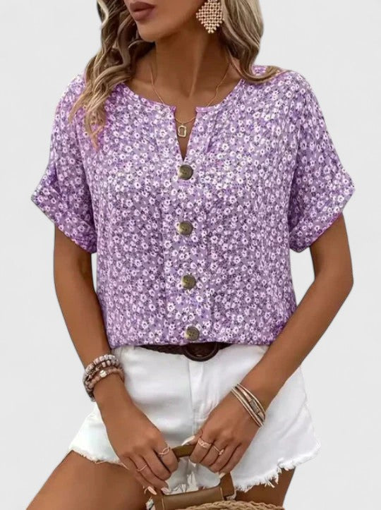 Sabine - Chic Floral Summer Blouse