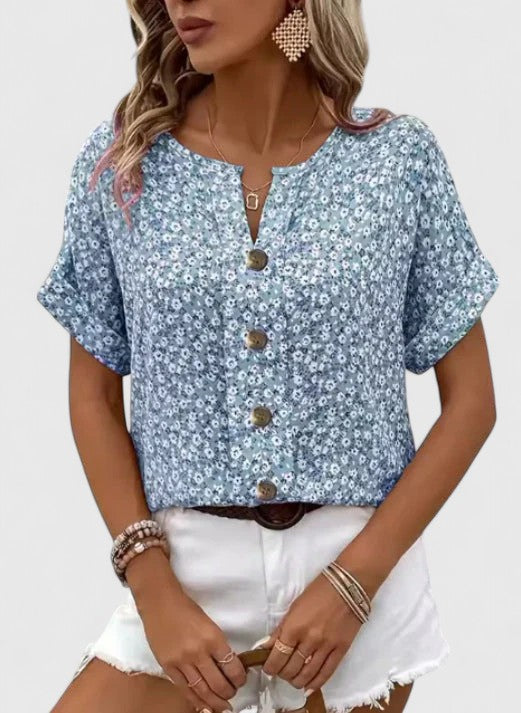 Sabine - Chic Floral Summer Blouse
